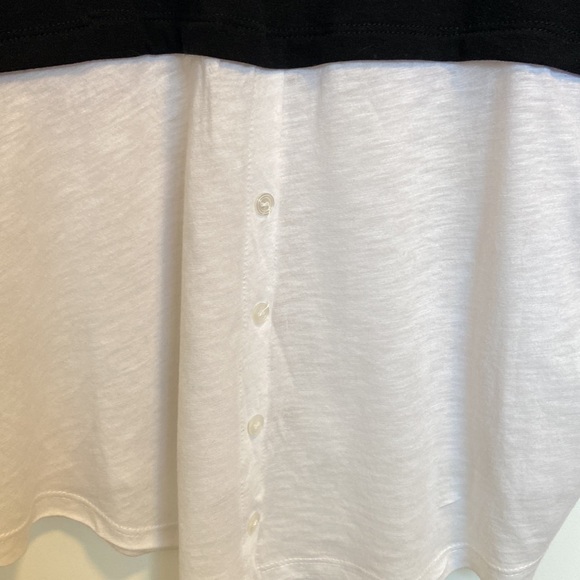 Forever 21 Casual Block Style Black & White 3/4 Sleeve Top | Size M - Picture 6 of 11